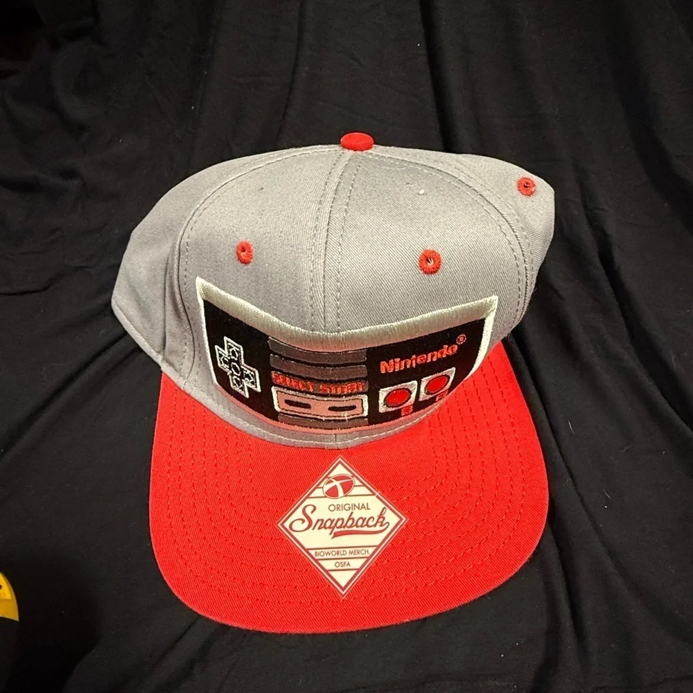 Nintendo Gray and Red Orginal Snapback Hat